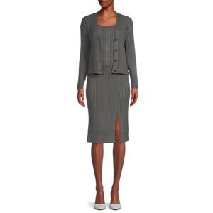 Women's Rib Knit Cardigan, Skirt and Cami 3-Piece Set from Time and Tru Size XL